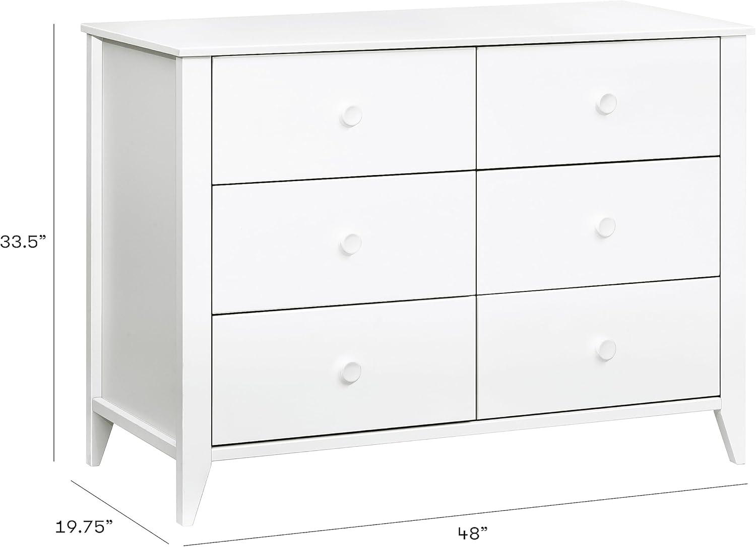 Sprout 6 Drawer 19.75" W Double Dresser