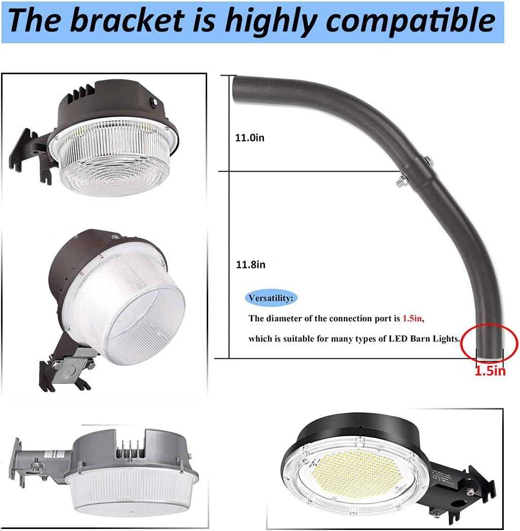 Black Adjustable Aluminum LED Barn Light Mounting Arm