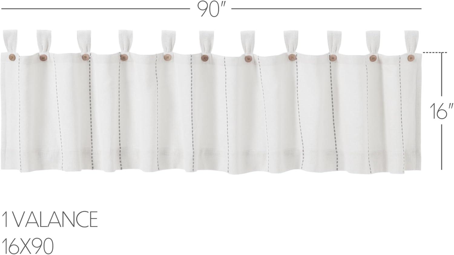 Gracie Oaks Cumberledge Stitched Burlap Tailored Window Valance