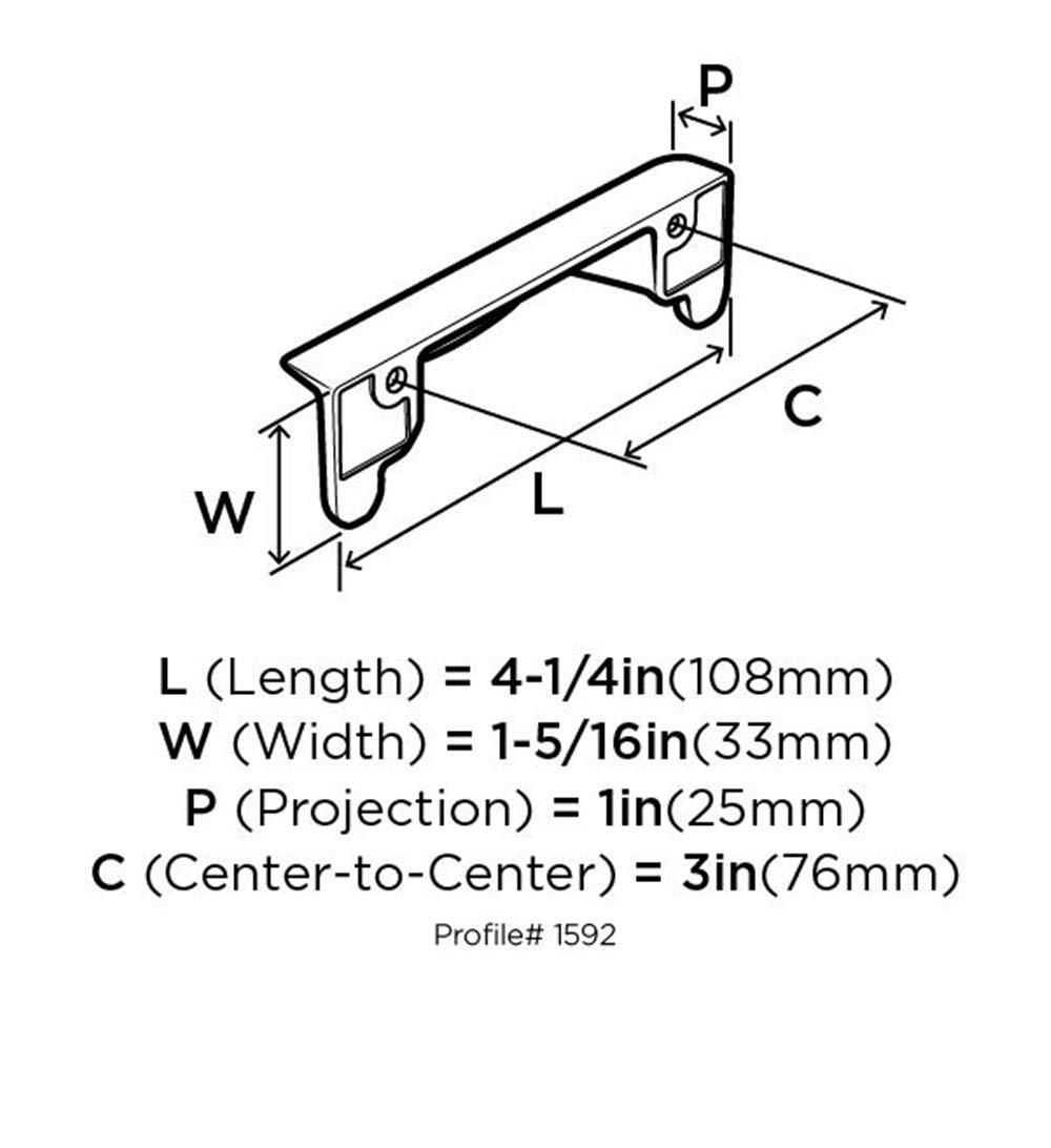 Inspirations 3" Center to Center Cup/Bin Pull