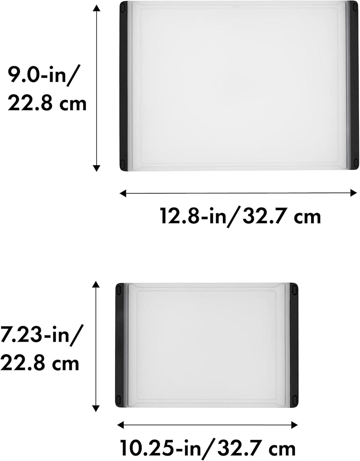 Clear Plastic Rectangular Cutting Board Set with Non-Slip Feet