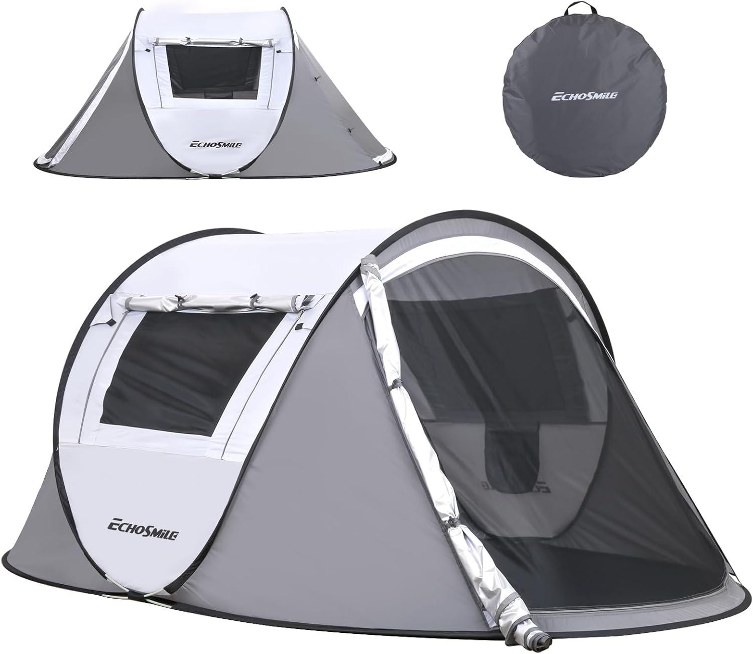 Terrui 2 Person White And Gray Pop Up Tent TER-LTT245WG