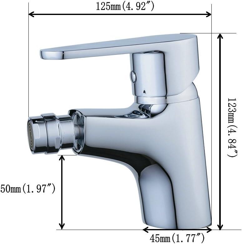 Beelee BL6787 Bath Bidet Faucet Single Hole with Metal Lever Handle