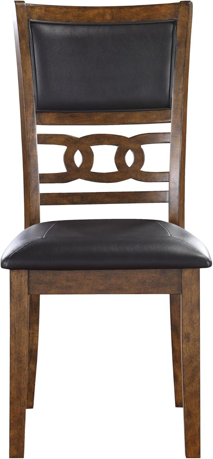 New Classic Furniture, Gia Cherry Wood Dining Chair with Fabric Seat (Set of 4)