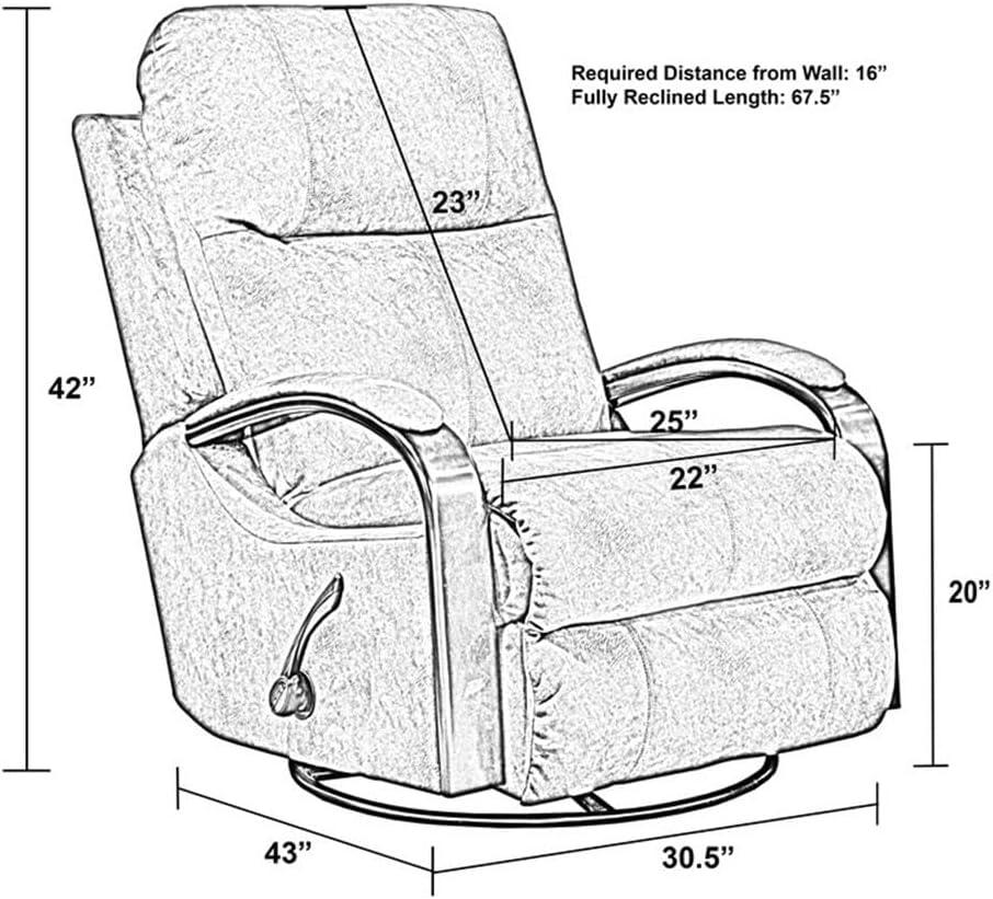 Fouts Upholstered Swivel Glider Recliner