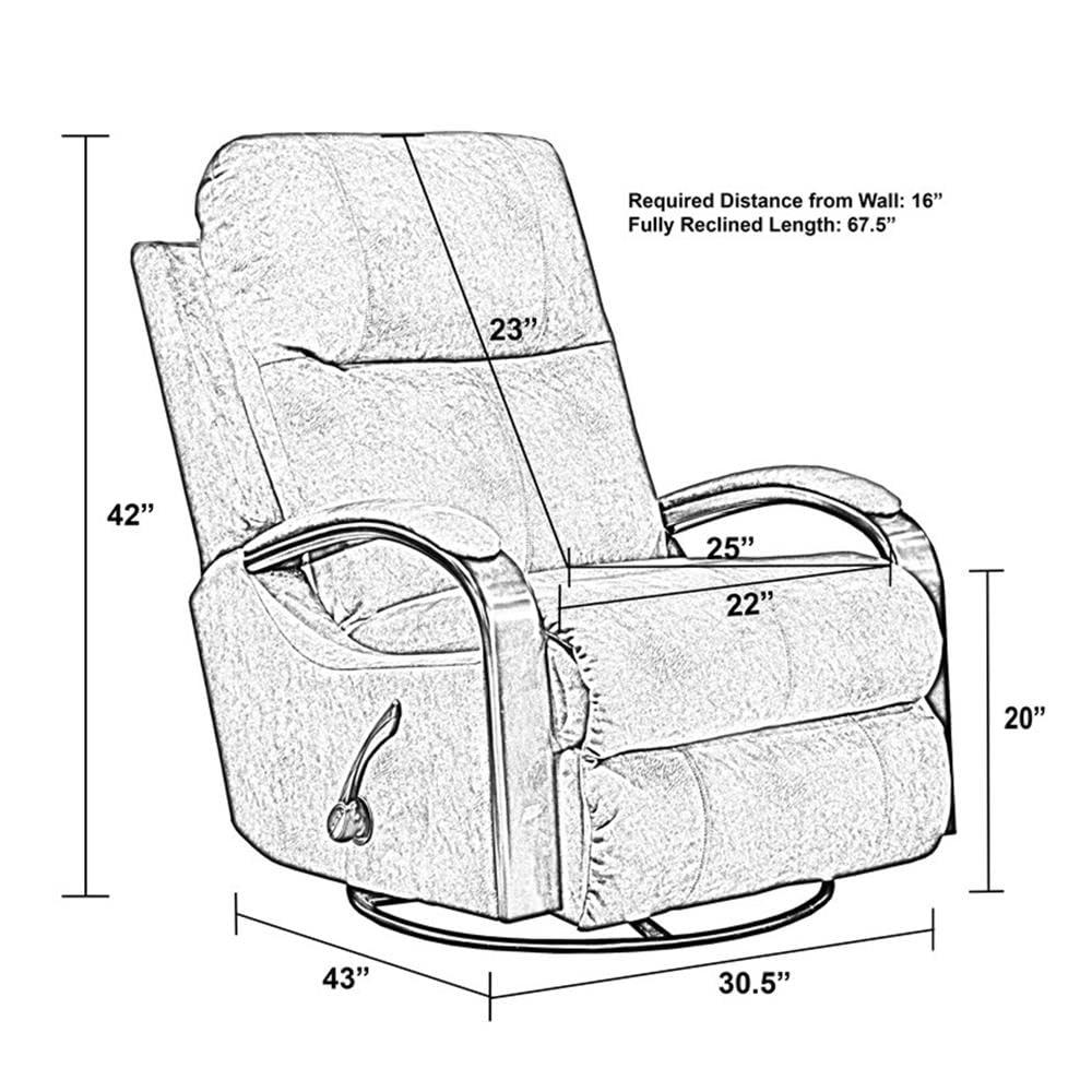 Fouts Upholstered Swivel Glider Recliner