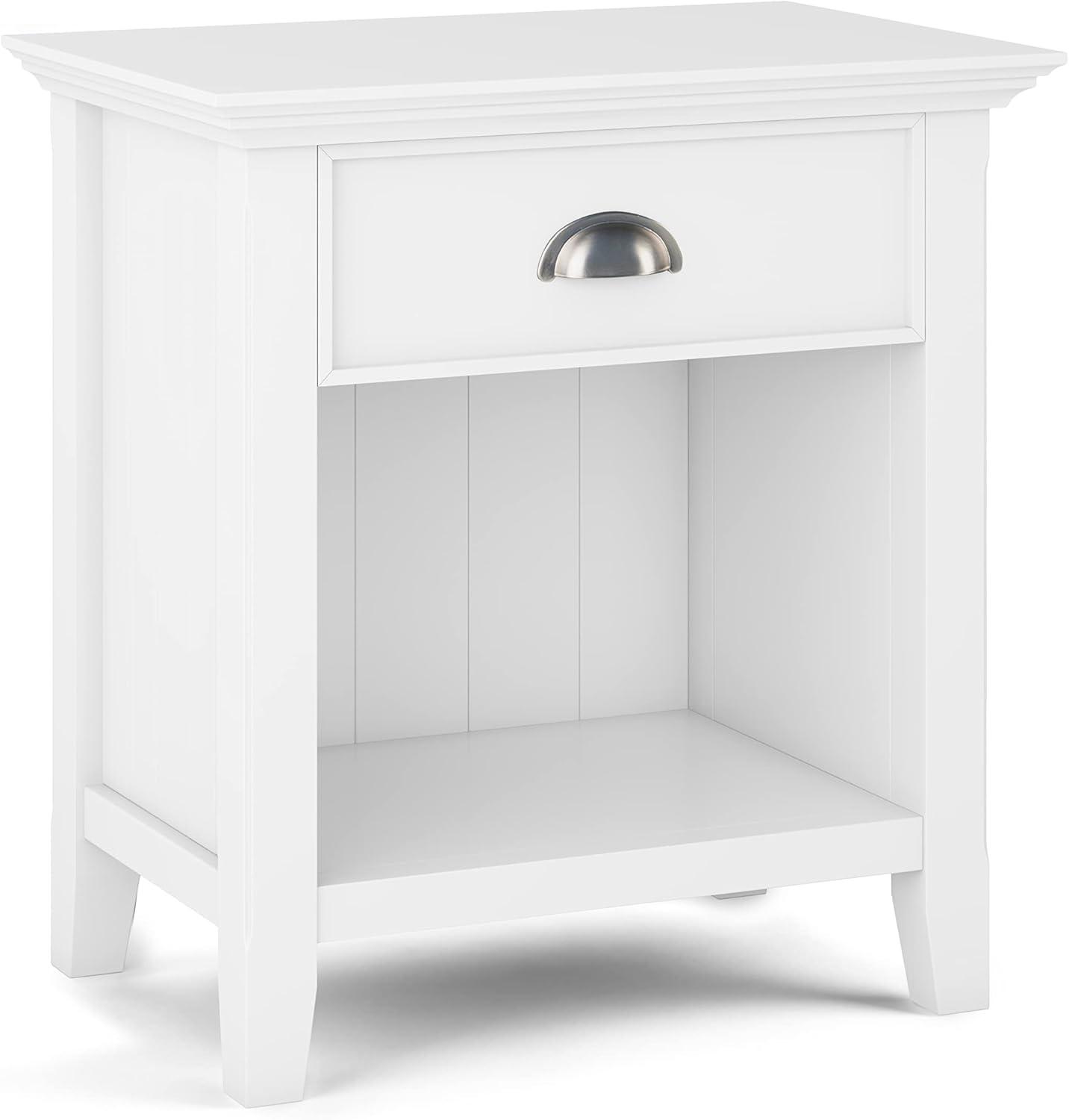 Simpli Home Acadian 24"W 1-Drawer Solid Wood Nightstand with Open Bottom Storage & Reviews | Wayfair