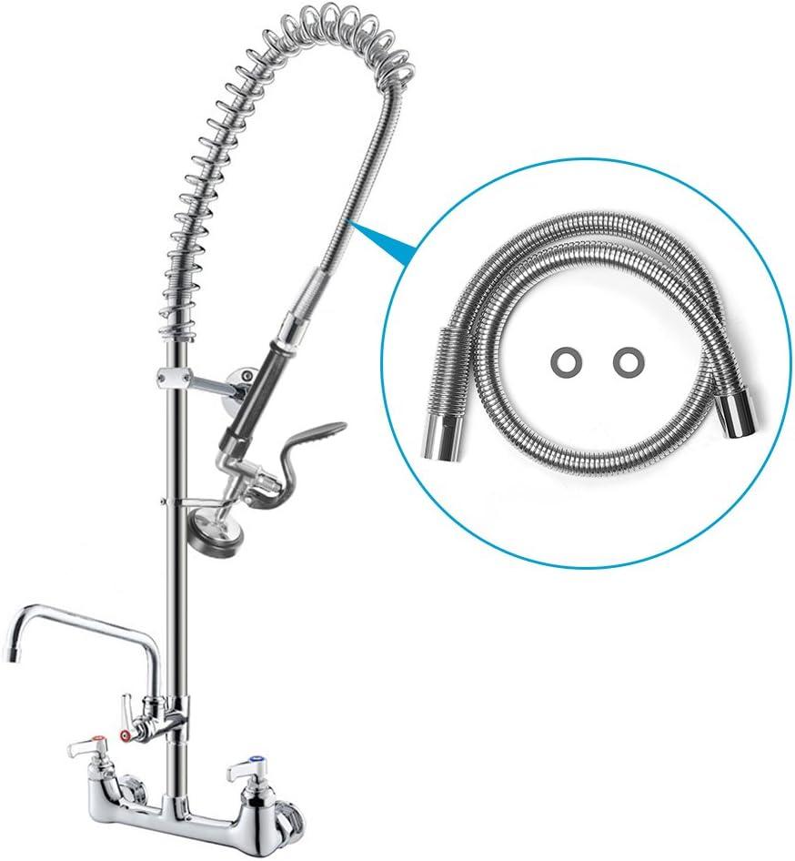 KWODE Pre-rinse Hose 38 Inch Flexible Stainless Replacement Hose for All Brand Commercial Kitchen Sink Faucet with 7/8”-20NPT Female Thread (96CM/38”)