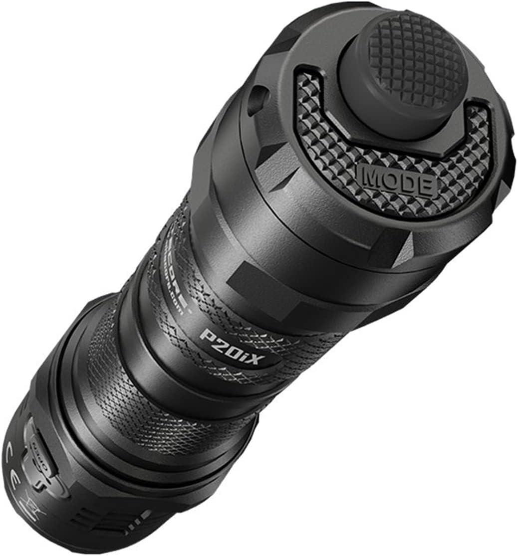 Black 4000 Lumens USB-C Rechargeable Tactical LED Flashlight