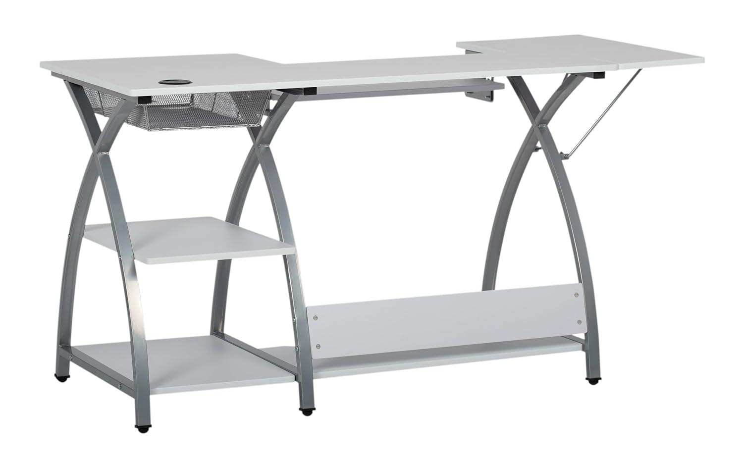 56.75'' x 23.5'' Sewing Table with Sewing Machine Platform