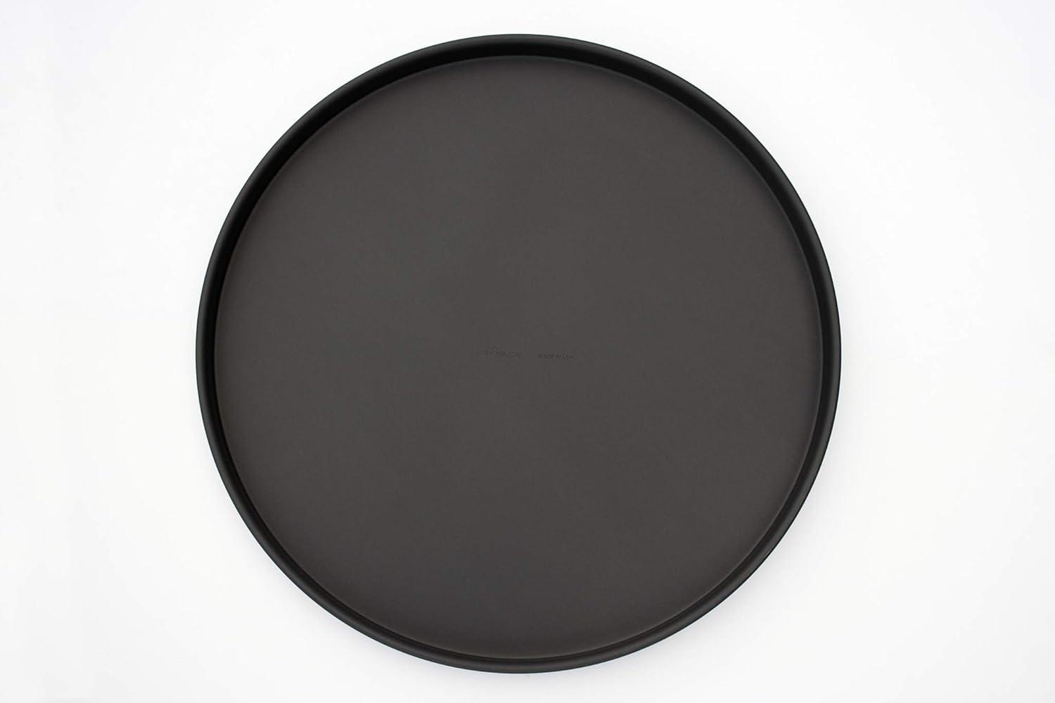 14-Inch Black Aluminum Pre-Seasoned Pizza Pan