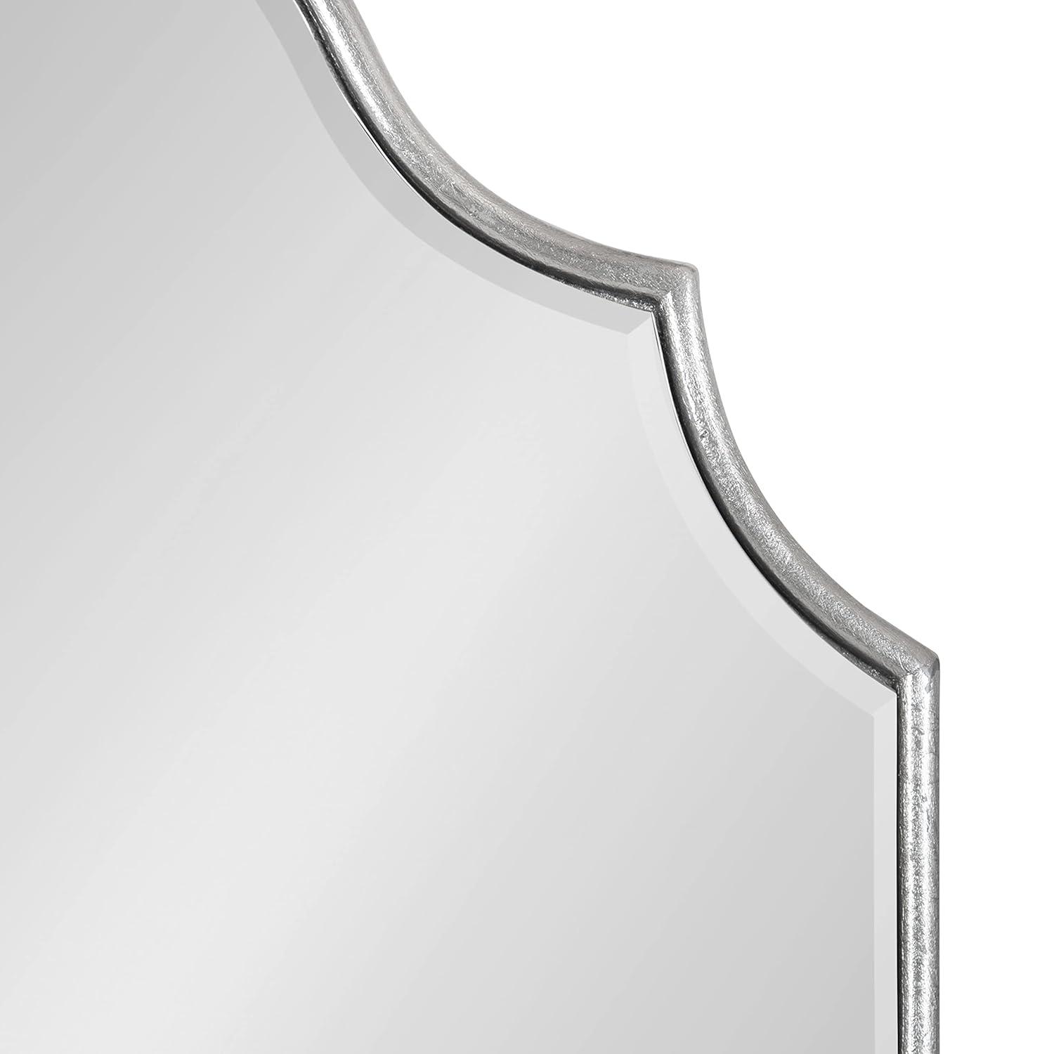 Kate and Laurel Leanna Framed Arch Wall Mirror, 20x30, Silver