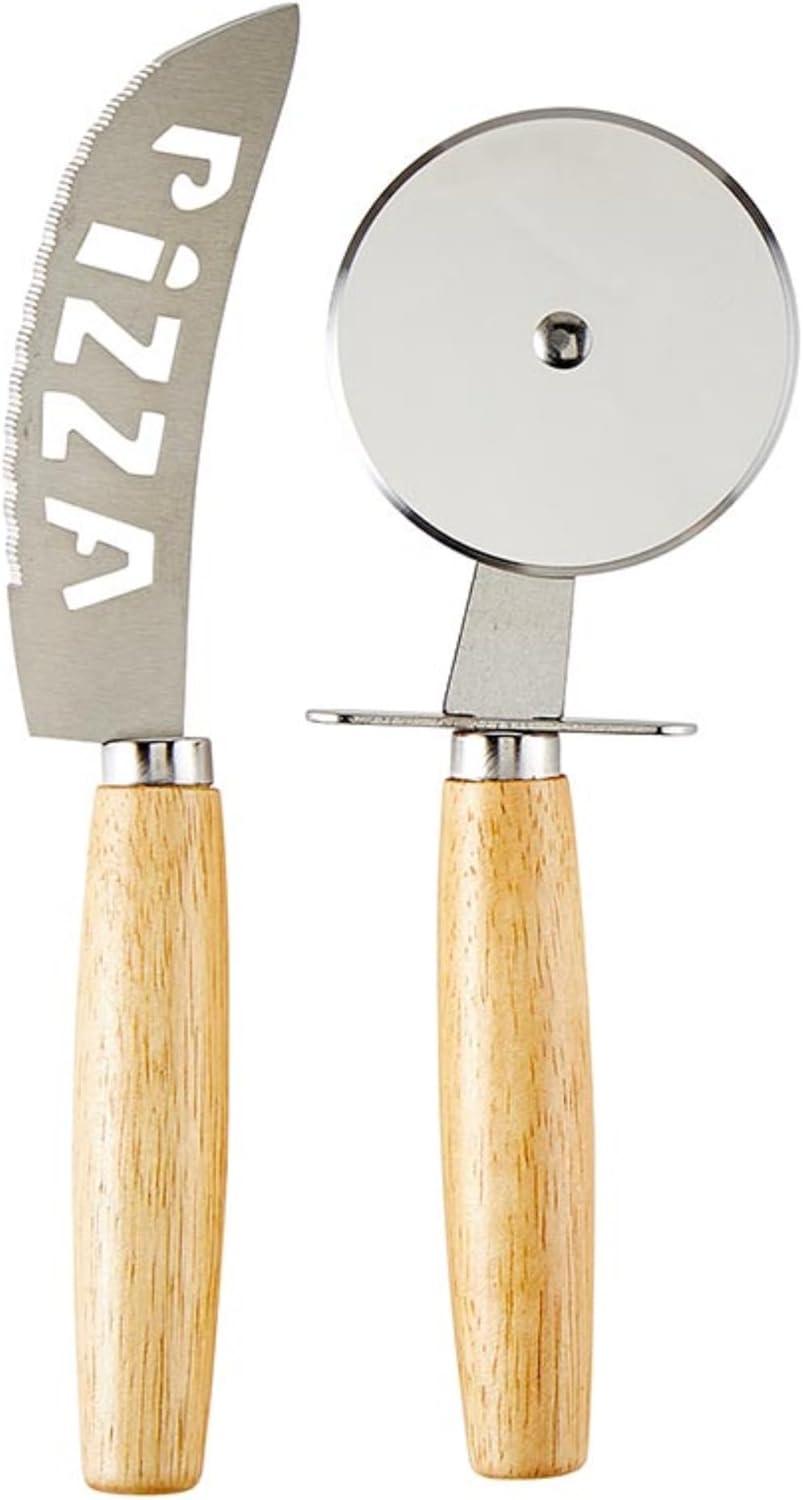 Santa Barbara Design Studio Pizza Knife and Cutter Set Gift Book Box, 2-Count, Pizza My Heart