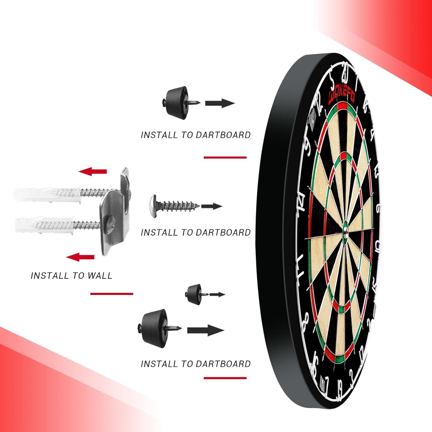 Bristle Dartboards Dart Board Set: High-Grade Compressed Sisal Dart Board Set with Print Numbers and Staple-Free Bullseye, Dart Board Suitable for Adults in Party/Competition/Bar/Garage/Game