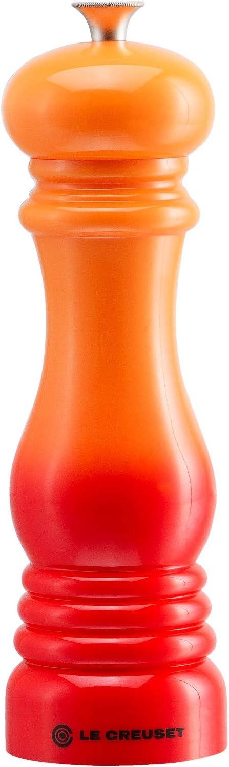 Flame Orange 8" Plastic Pepper Mill