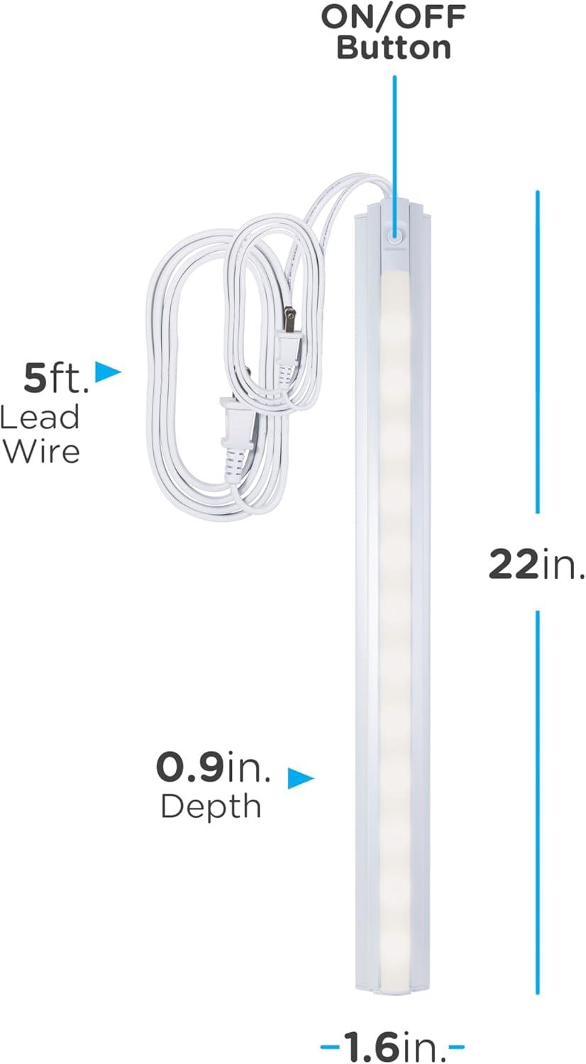 Enbrighten 22-inch On/Off Plug-In LED Under Cabinet Light Fixture