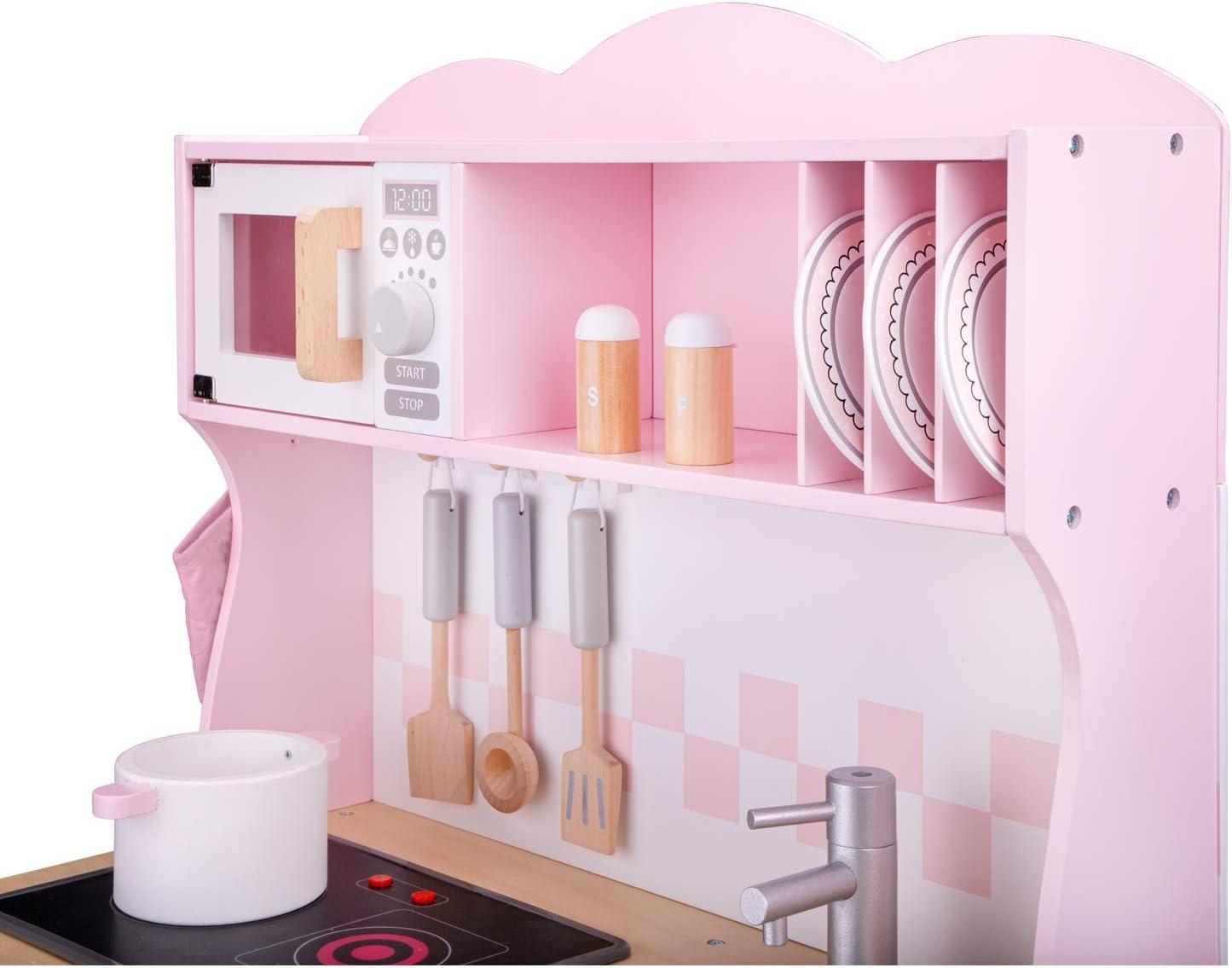 New Classic Toys Kitchenette Modern Electric Cooking, Pink