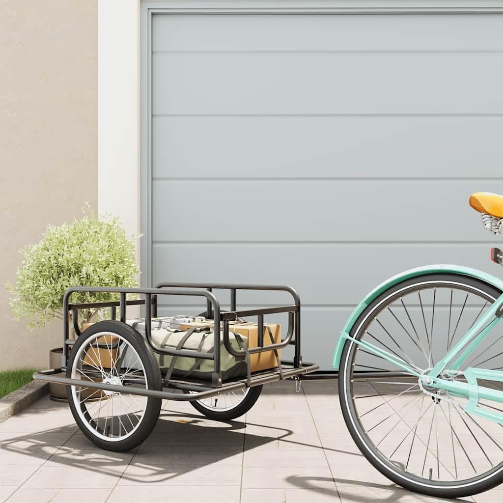 VidaXL Bike Trailer 51.2"x28.7"x19.1" Steel Black