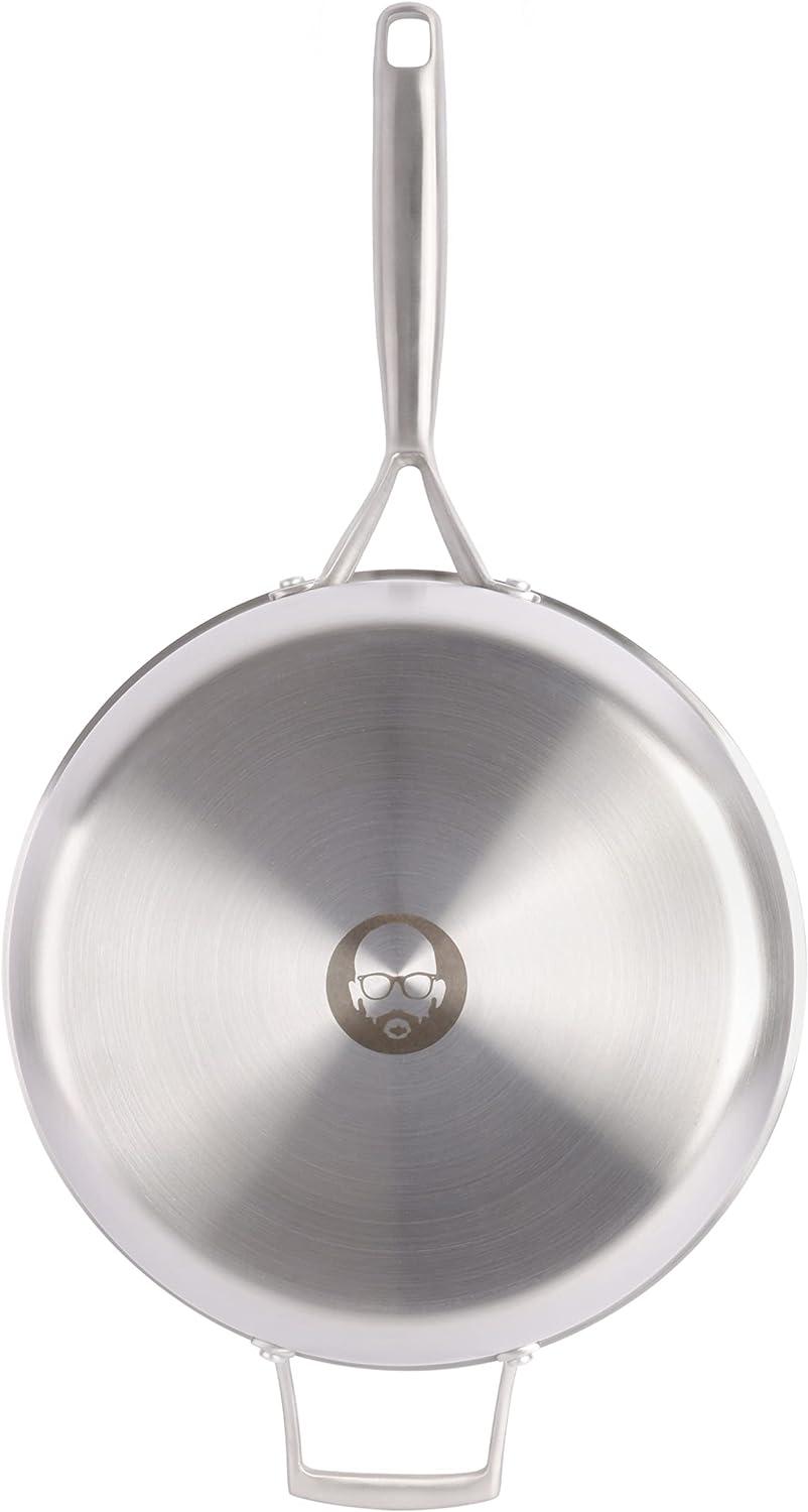 Babish 5-Quart Tri-Ply Stainless Steel Saute Pan with Lid