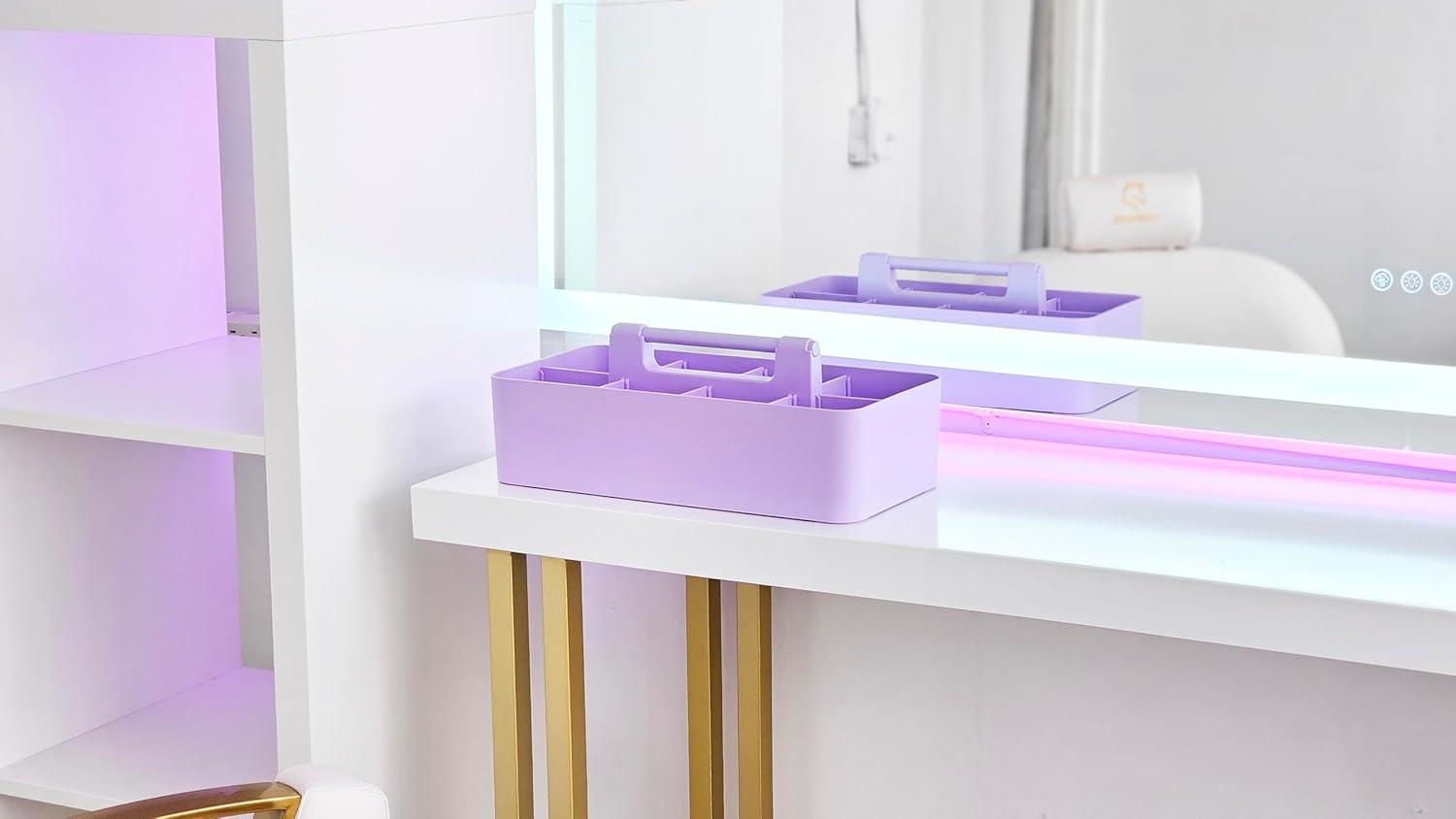 Enjoy Organizer 8-Compartment Desk Organizer & Pencil Holder, Purple, 1 Pack Made in USA