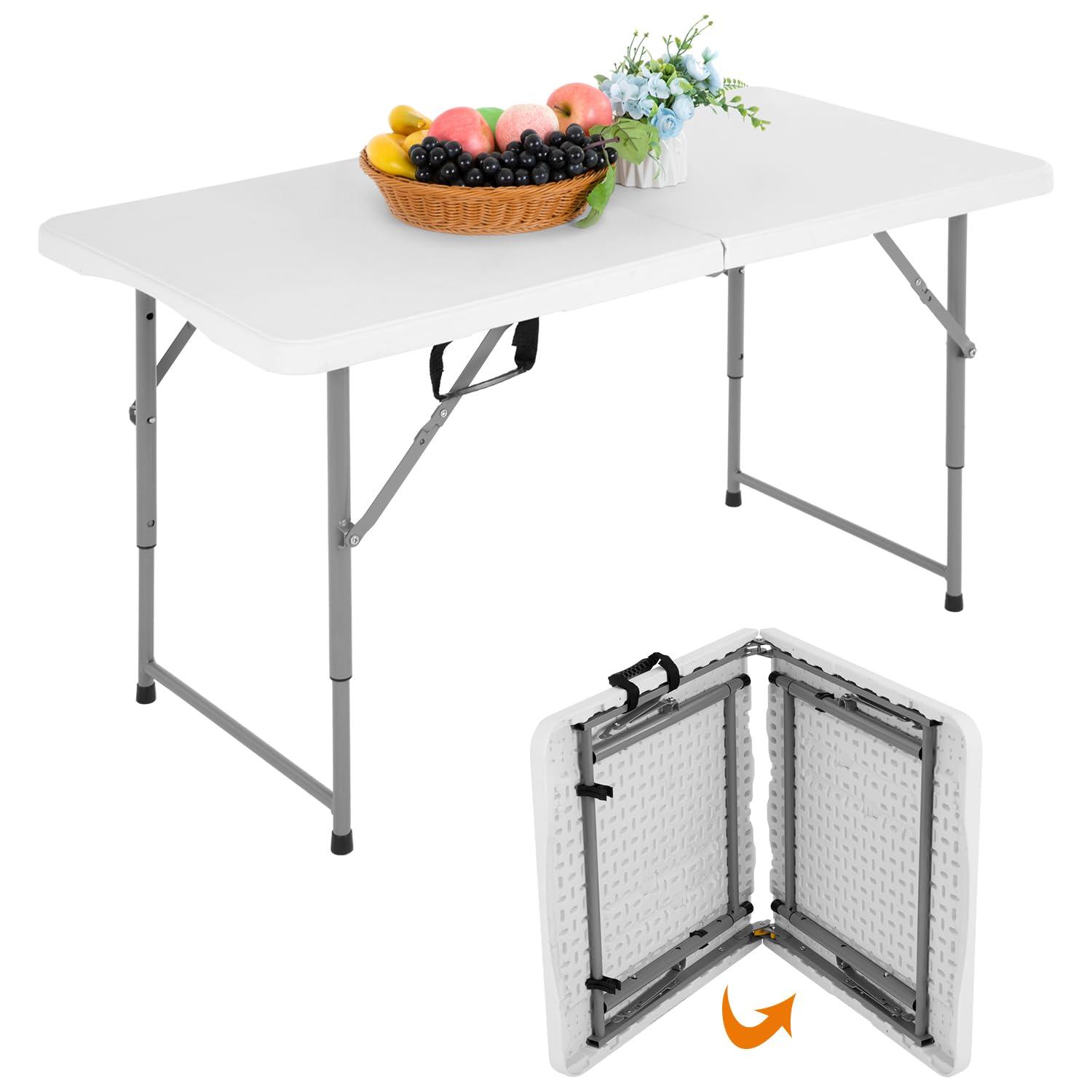 NiamVelo 96 inches Work Lightweight Utility Table, White