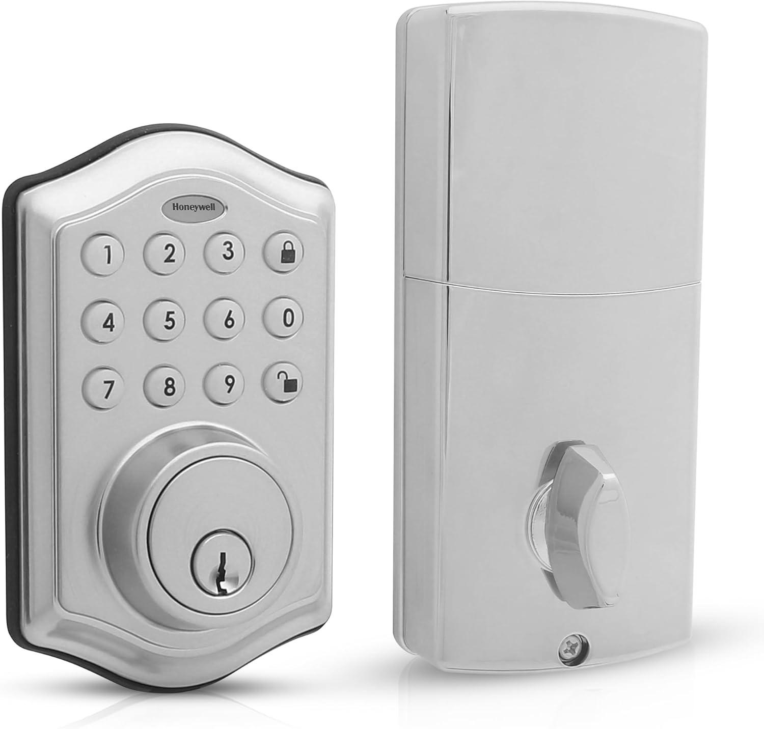 Satin Nickel Electronic Keypad Deadbolt Door Lock