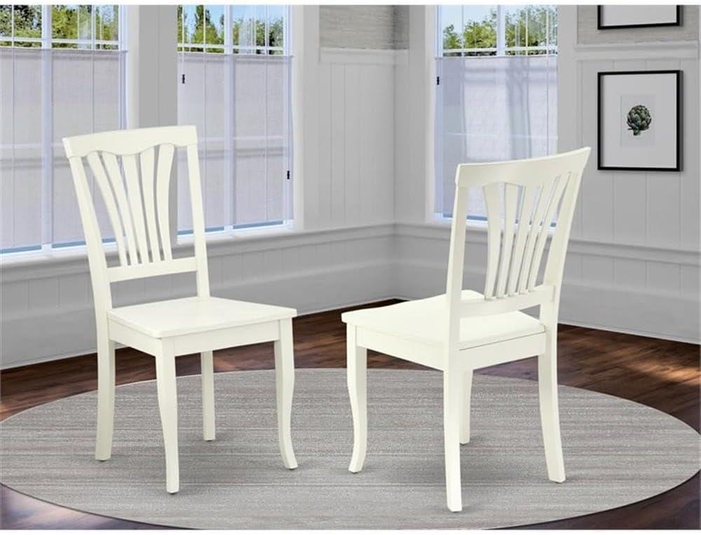 Avon Dining Room Chair with Wood Seat - Linen White - Set of 2