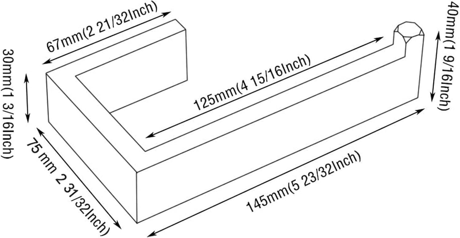 TNOMS Paper Roll Holder Matte Black Wall Mounted Stainless Steel Bathroom Rust Proof Toilet Tissue Holder,Q8002BK