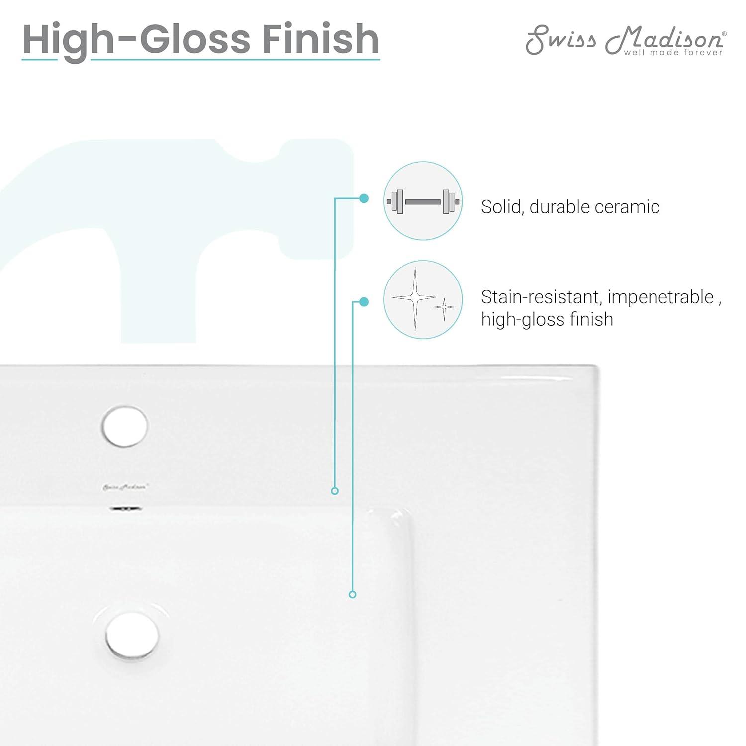 Swiss Madison Swiss Madison 30" Single Bathroom Vanity Top in White with Sink