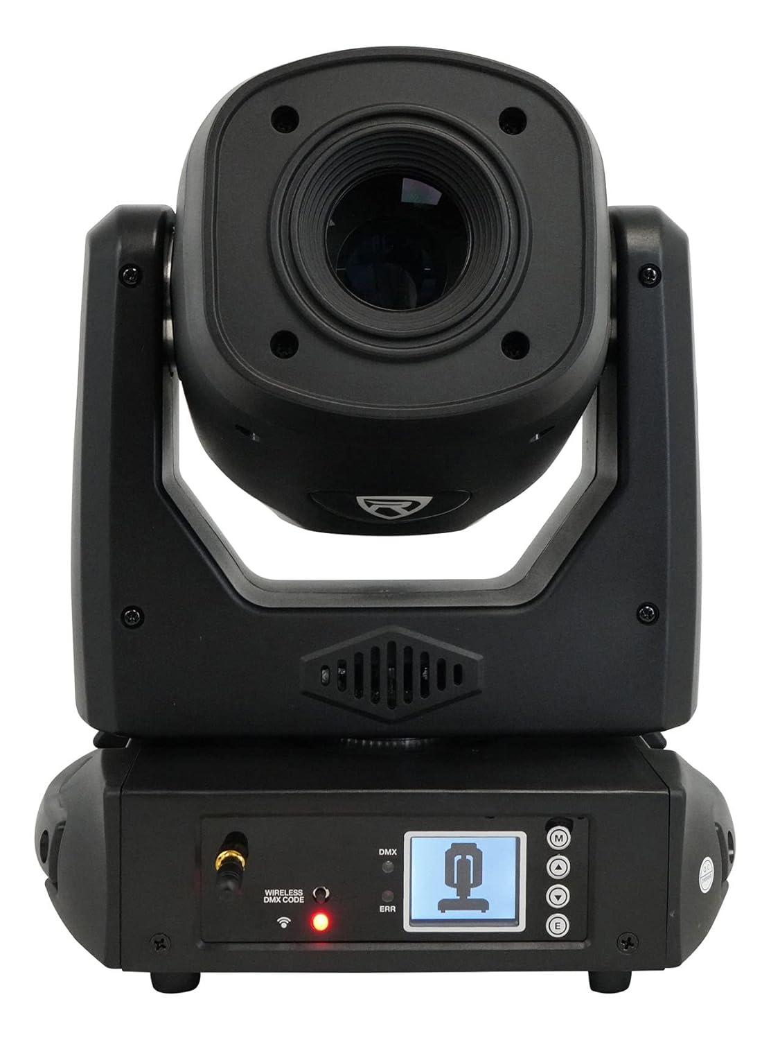 Rockville ROCK SPOT 260W DJ Moving Head Spot Light w/ Wireless DMX+Rolling Bag