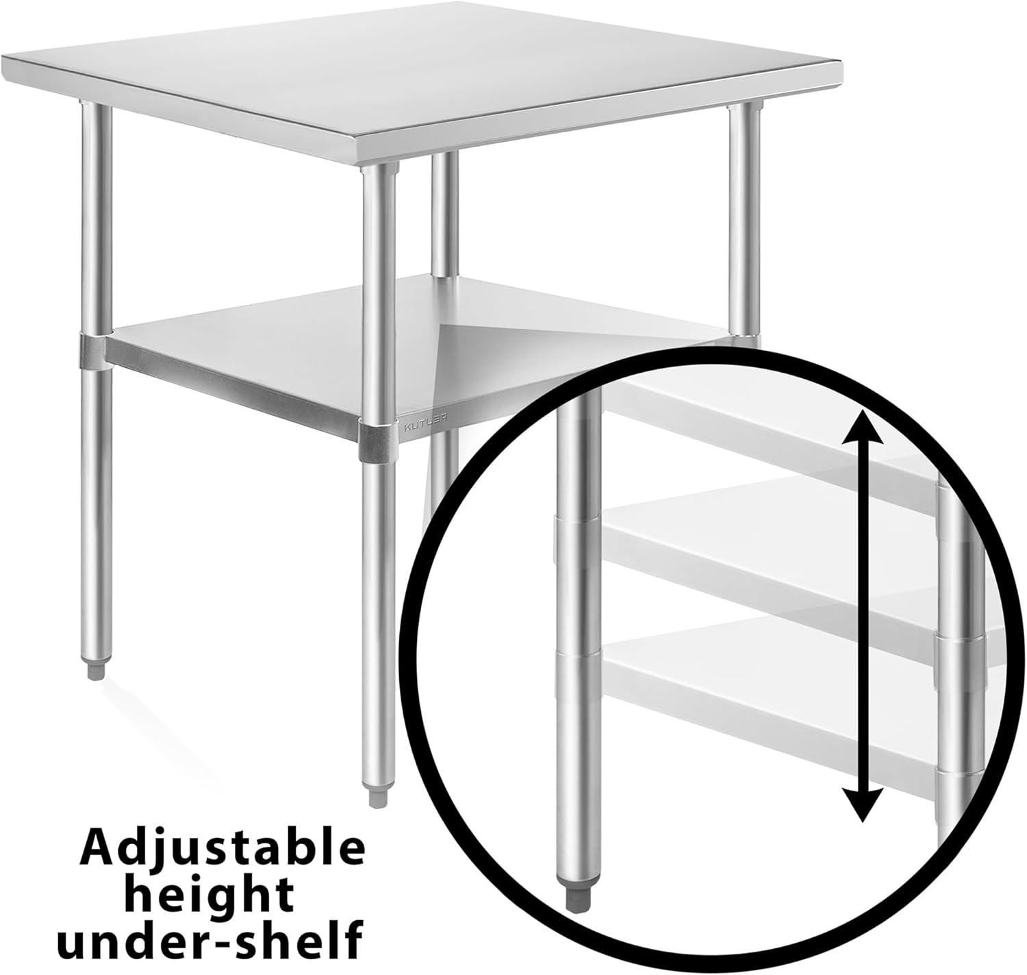 Amgood 30 in. x 24 in. Stainless Steel Table