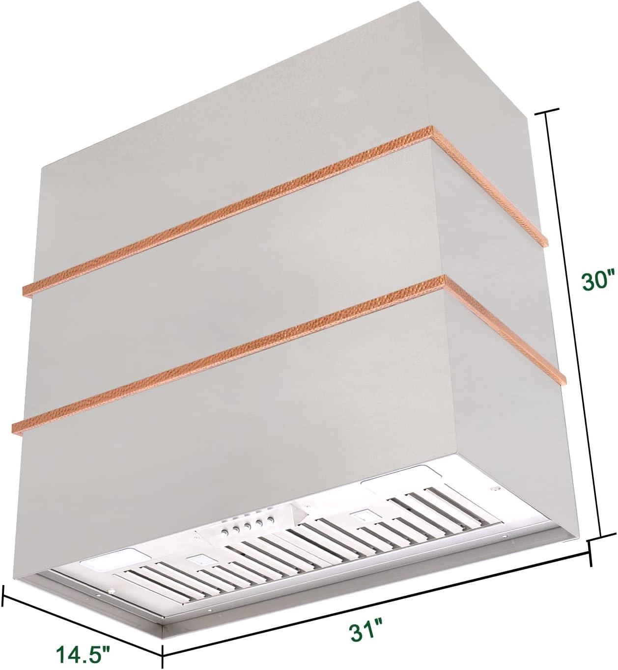 Akicon Akicon 30" Stainless Steel 600 CFM Ducted (Vented) Wall Mounted Required Range Hood AK-HS30HC-JBC