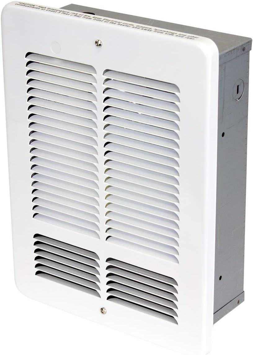 White Forced Air Wall Heater with Automatic Shut-off