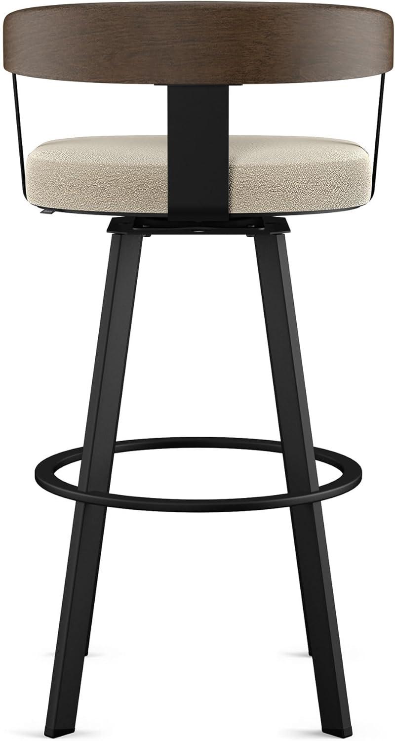 Amisco Lars Upholstered Barstool Cream/Black