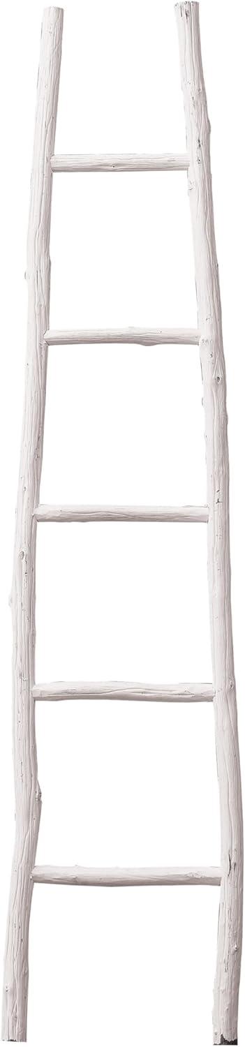 White Tanoak Wood Decorative Blanket Ladder