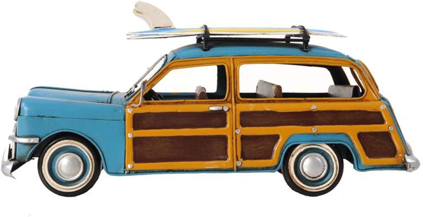 1949 Green Ford Wagon Car W/Two Surfboards