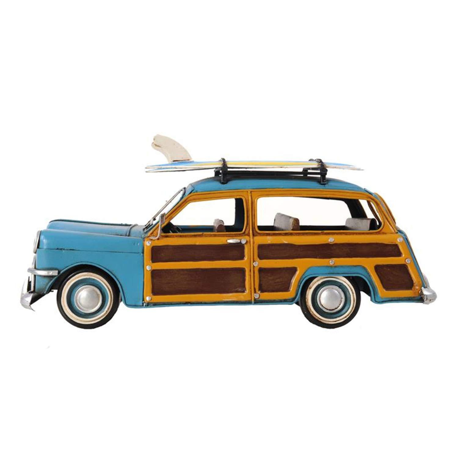 1949 Green Ford Wagon Car W/Two Surfboards