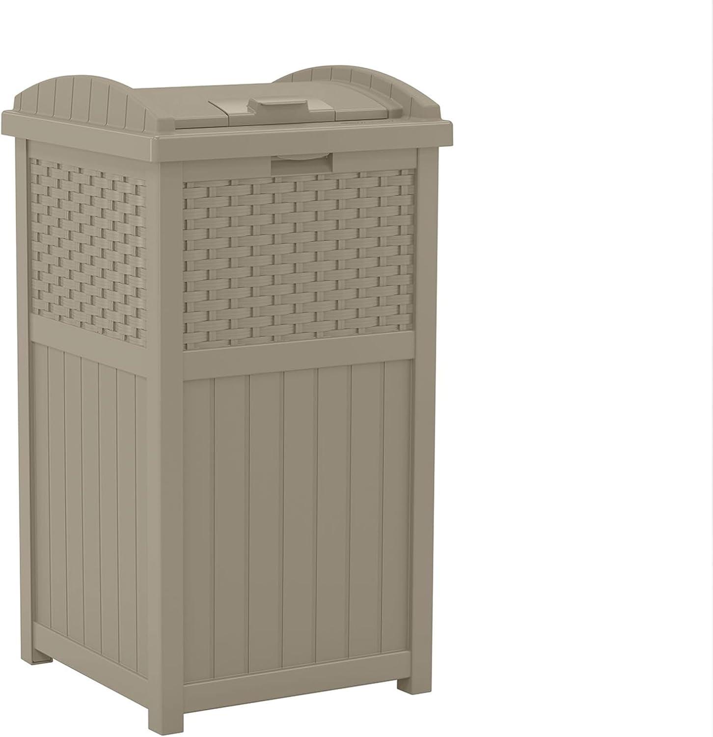 Suncast Suncast 33 Gallon Manual Lift Trash Hideaway Container