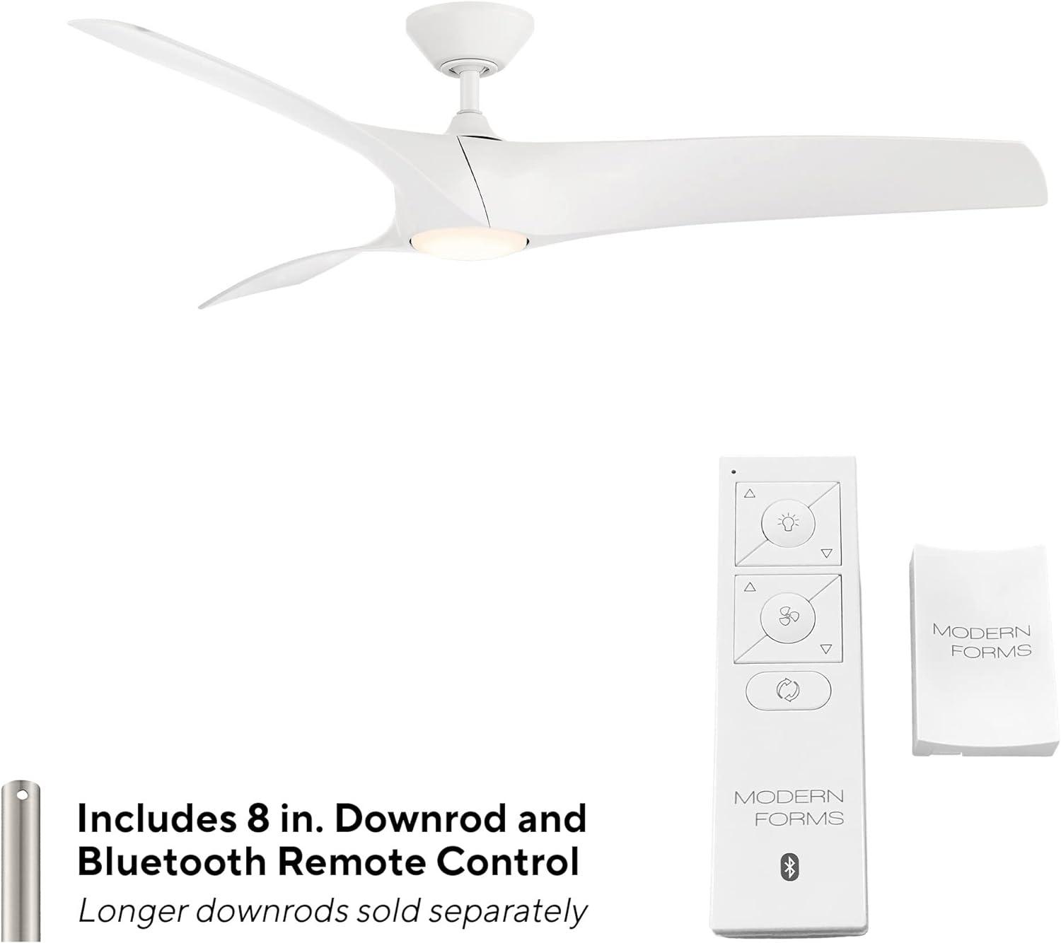 Zephyr 3 - Blade Outdoor/Indoor Smart Ceiling Fan with 2700K-3000K-4000K-5000K Selectable LED Light Kit and Remote Control Included