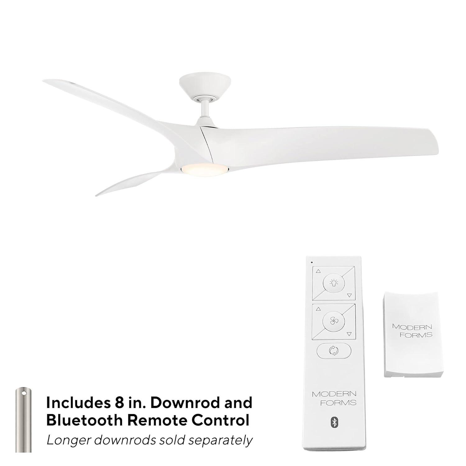 Zephyr 3 - Blade Outdoor/Indoor Smart Ceiling Fan with 2700K-3000K-4000K-5000K Selectable LED Light Kit and Remote Control Included