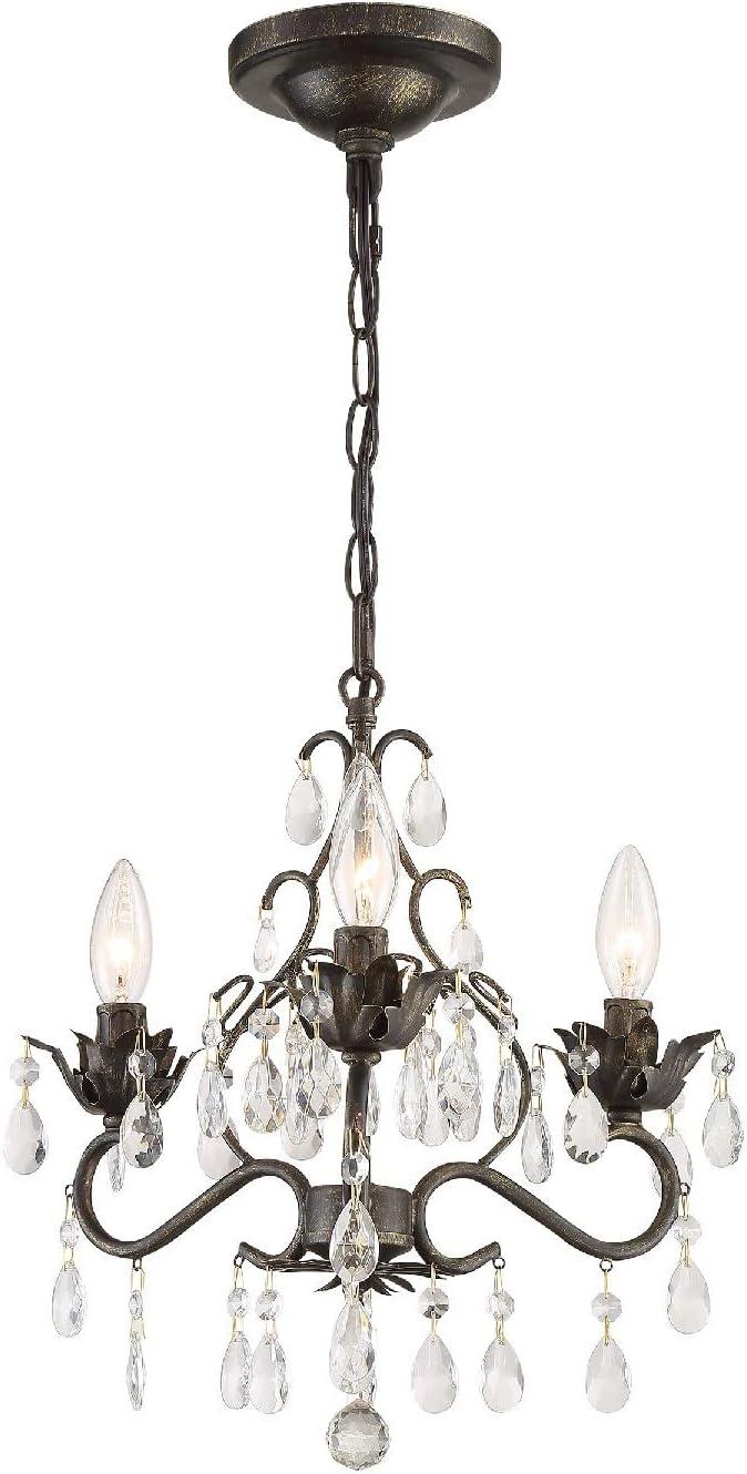 Crystorama Lighting - Three Light Mini Chandelier - Mini Chandelier - Paris