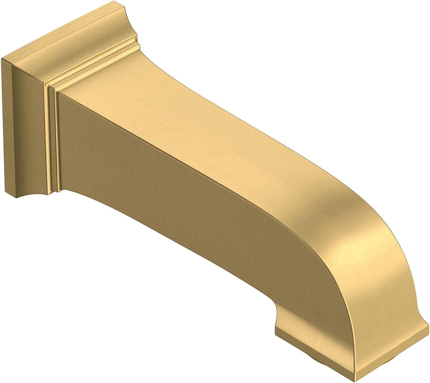 Brushed Gold Lever Handle Non-Diverter Tub Spout