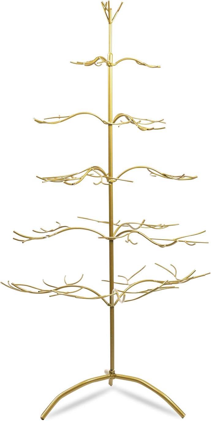 Elegant 36" Silver Metal Christmas Tree & Jewelry Organizer