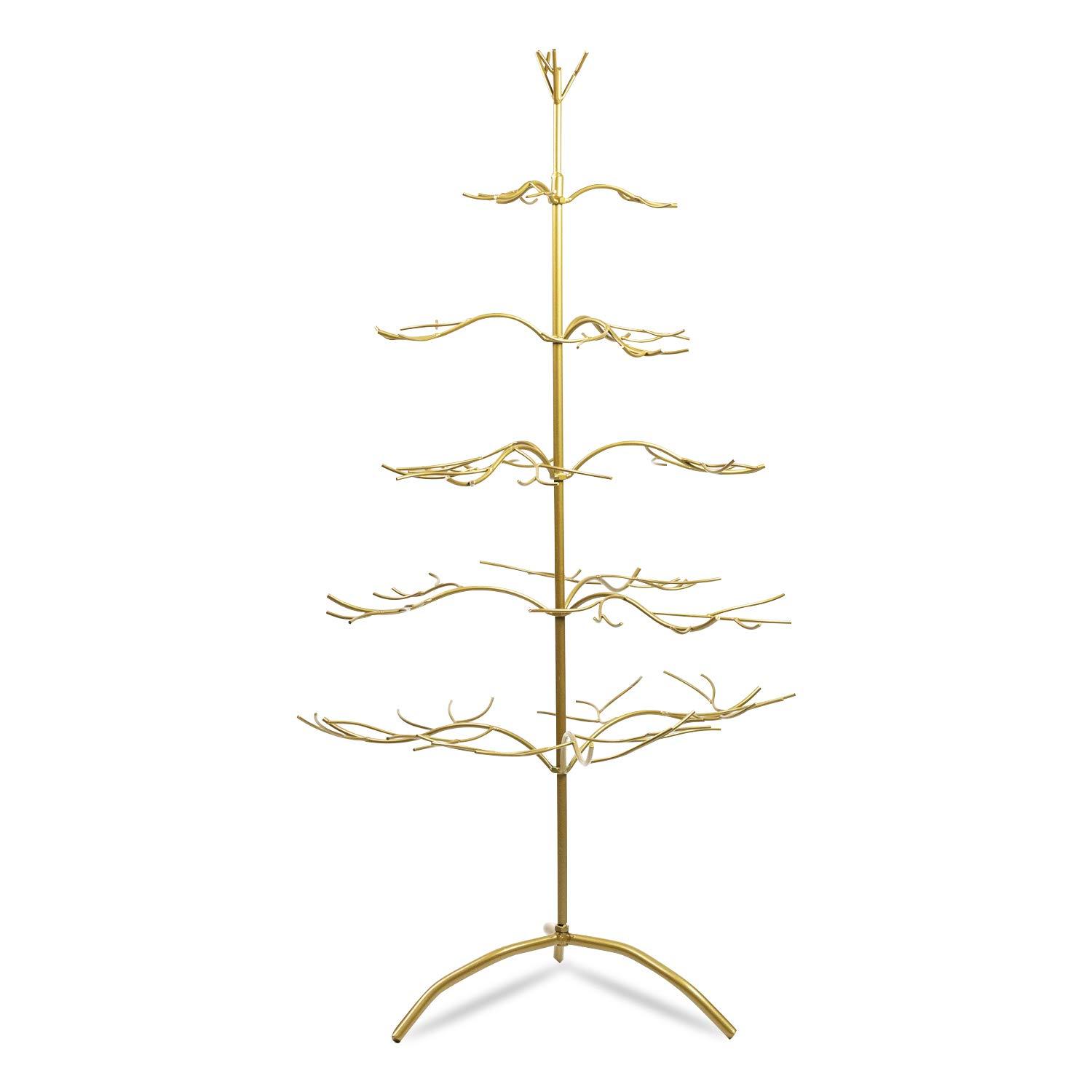 Elegant 36" Silver Metal Christmas Tree & Jewelry Organizer