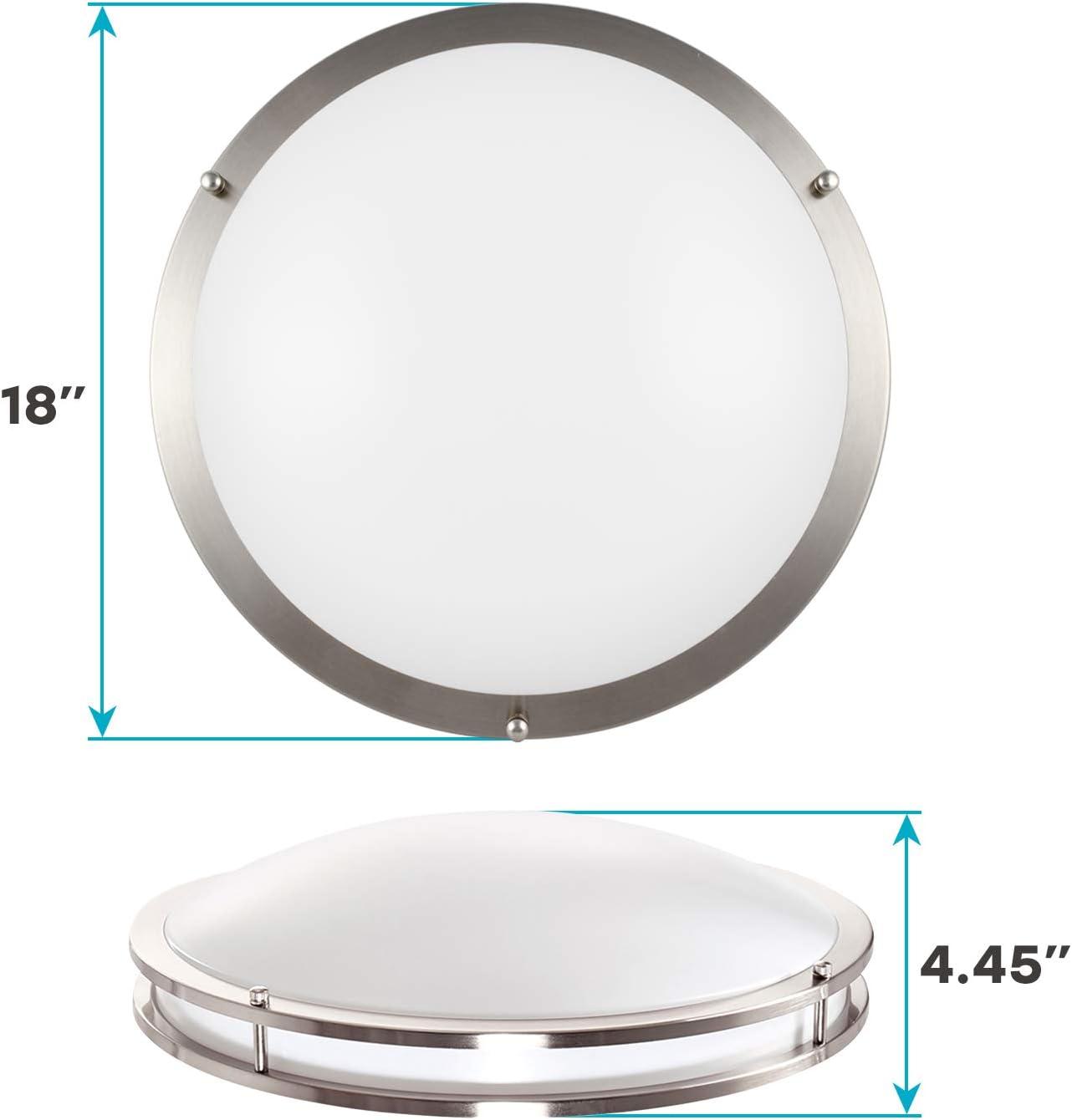 SelectaGlow 18" Chrome LED Flush Mount Ceiling Light with Color Options