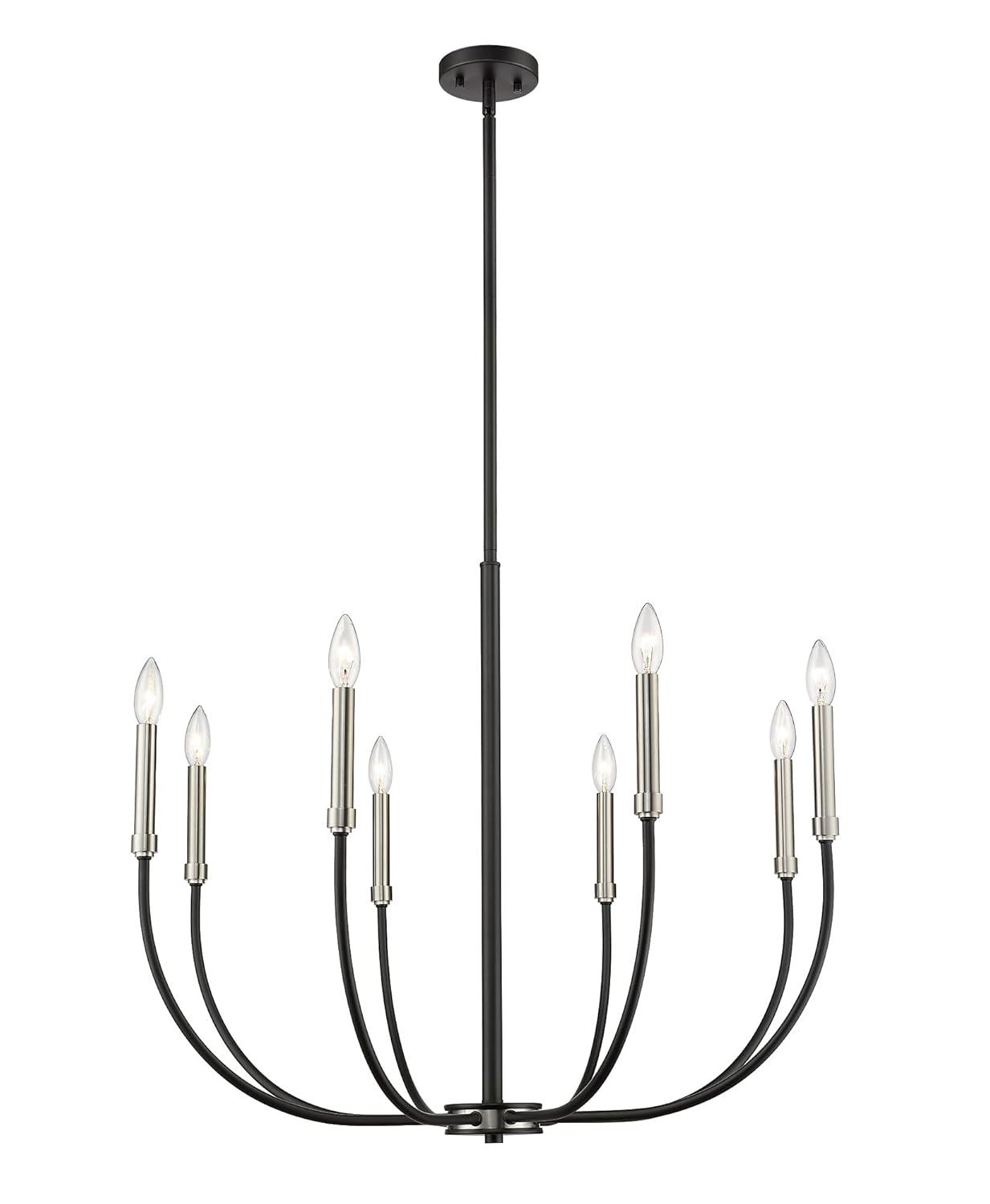 Z-Lite Haylie 8 - Light Chandelier in  Matte Black/Olde Brass