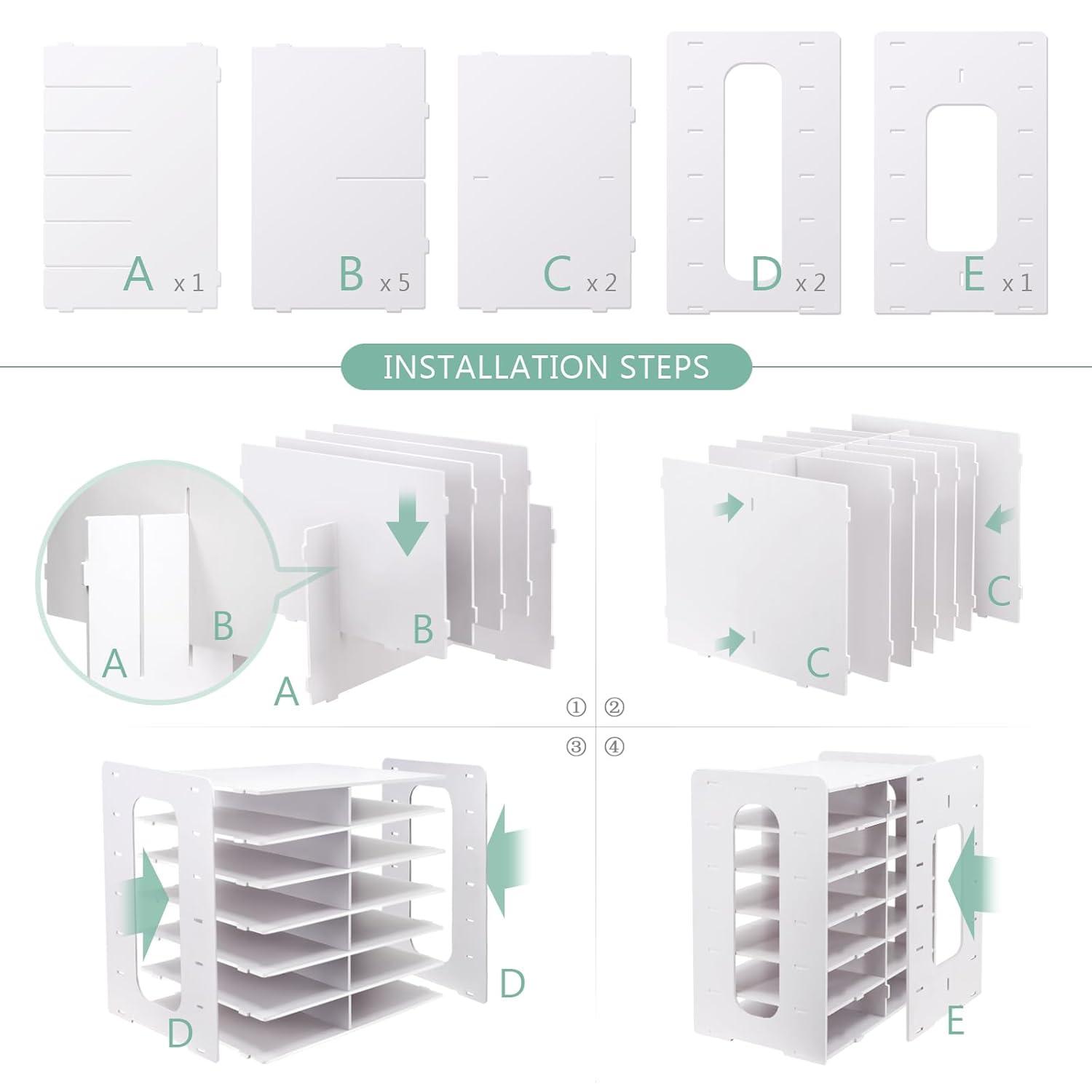SONGWAY File Sorter Organizer for Desk - Literature Organizer 12-Slot, Student Mailbox for Classroom, Countertop Mail Organizer, Paper Storage Organizer for Home Office School