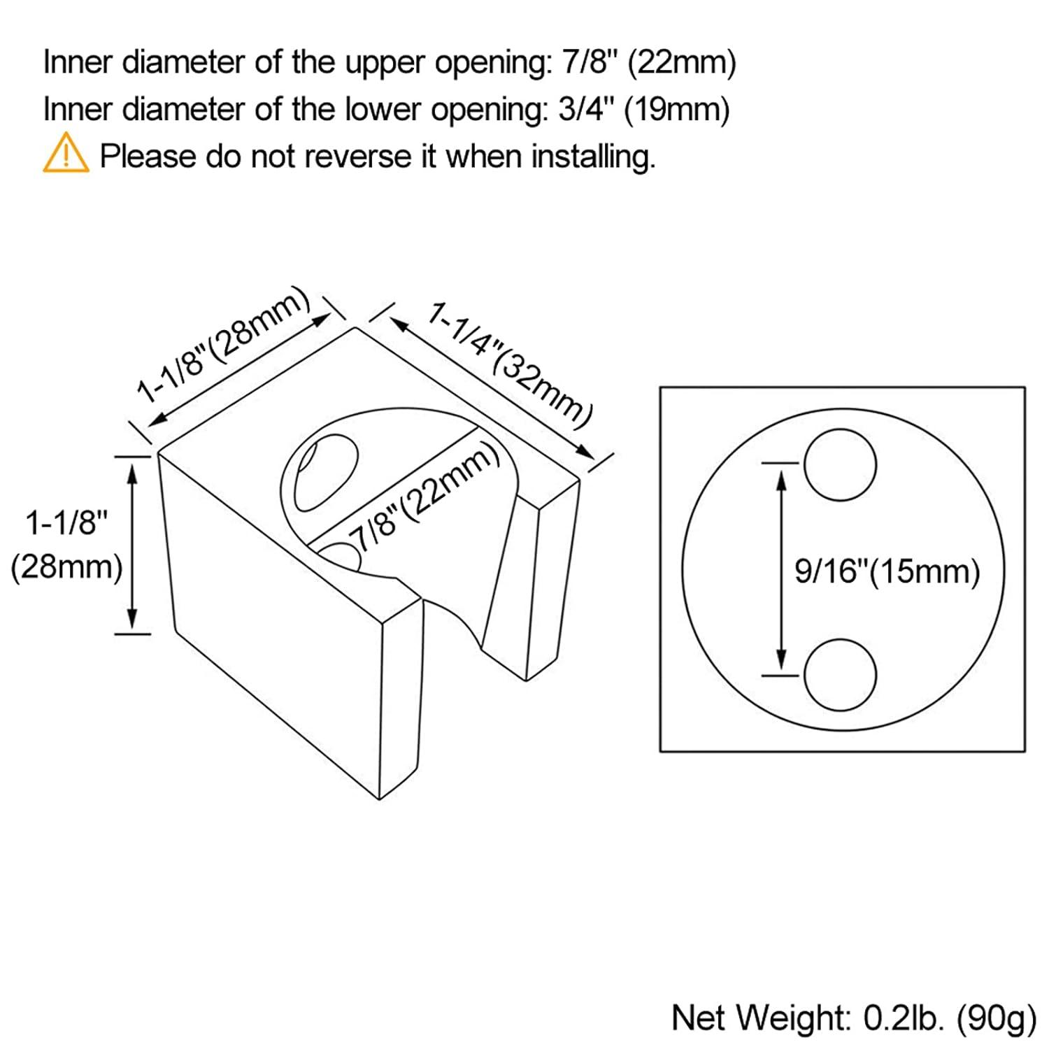 Handheld Shower Head Holder, Angle Simple Brass Shower Handle Holder, Bidet Sprayer Holder, Shower Head Bracket, Hand Held Shower Wand Holder, Shower Arm Holder Wall Mount, Chrome