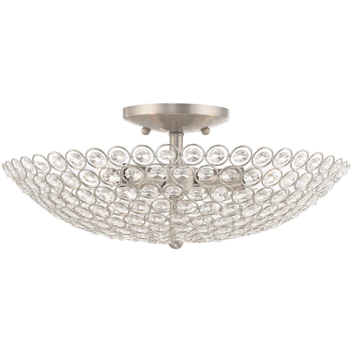 Livex Lighting Cassandra 3 - Light Flush Mount in  Brushed Nickel