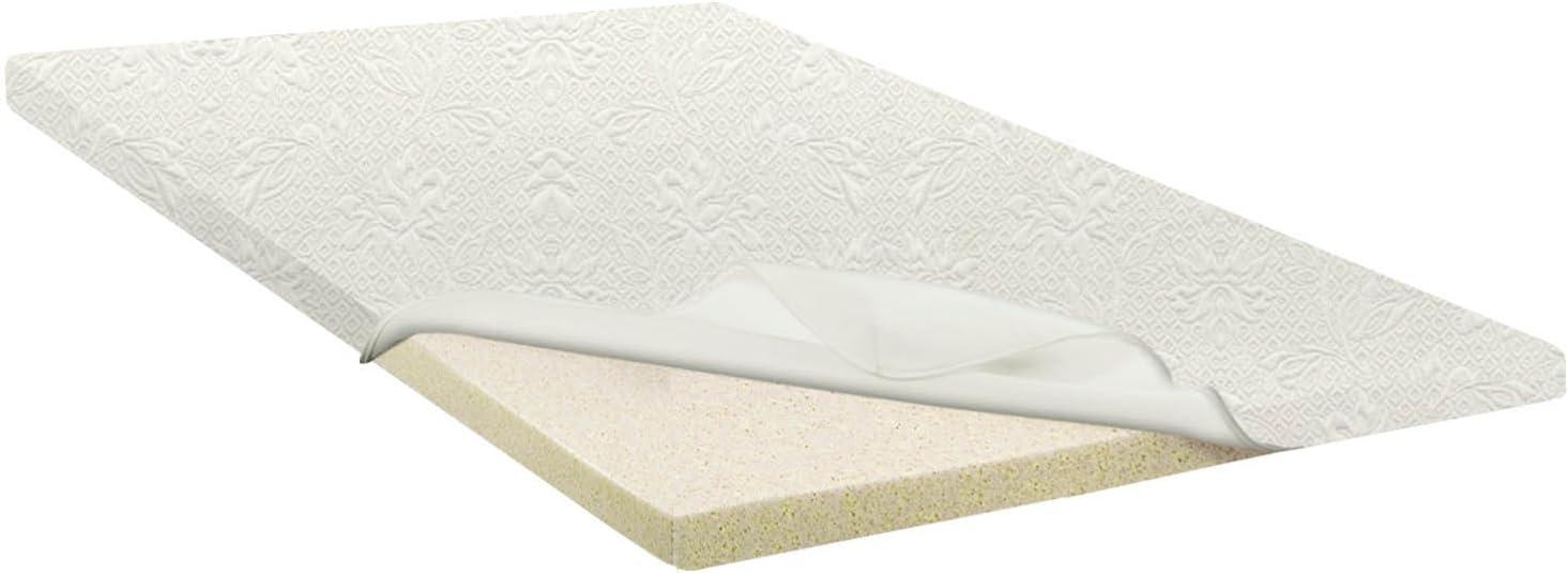 Spring Coil 2-Inch High Density Foam Topper,Adds Comfort to Mattress, Queen Size, 1